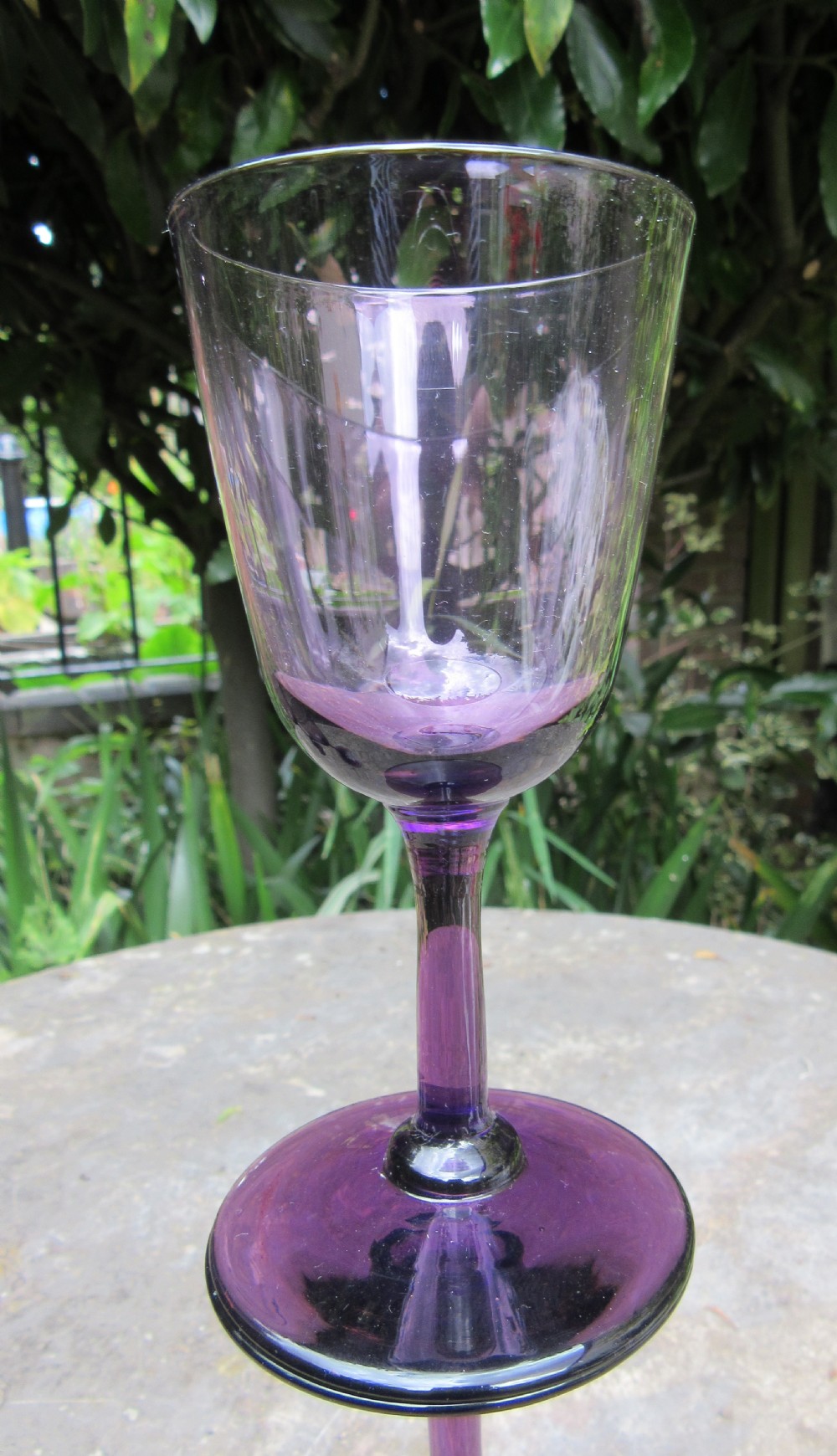 SET OF FOUR VICTORIAN AMETHYST WINE GLASSES View IV