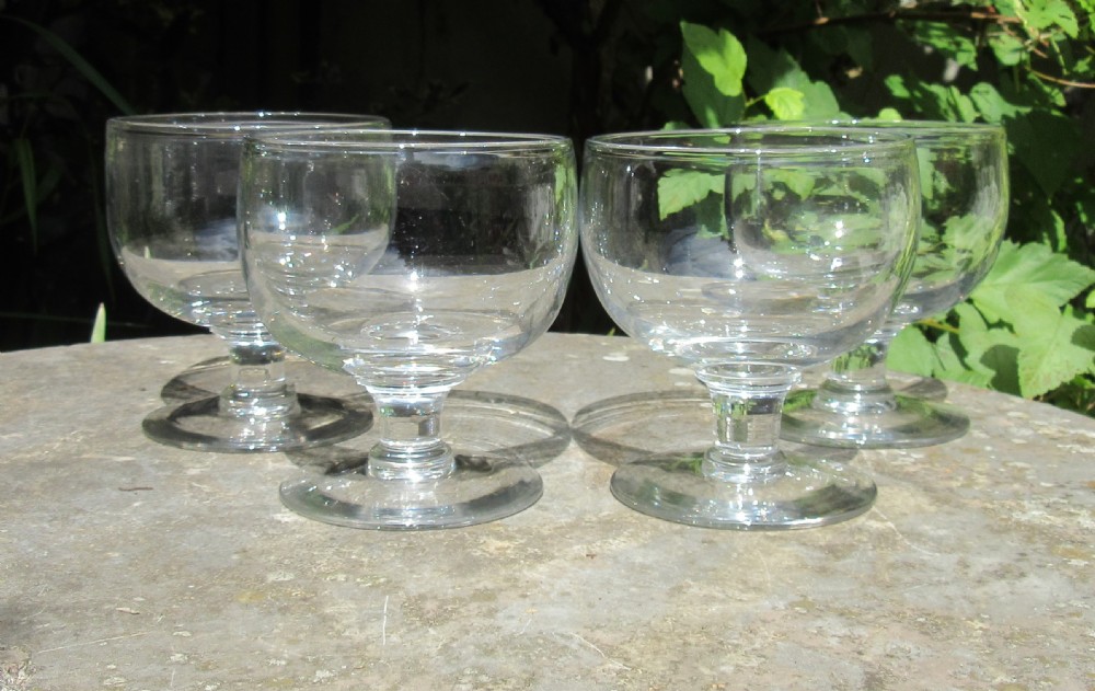 SET OF FOUR VICTORIAN GLASS RUMMERS View IV