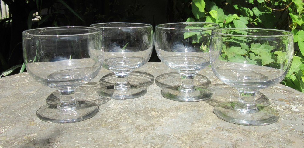 SET OF FOUR VICTORIAN GLASS RUMMERS View V