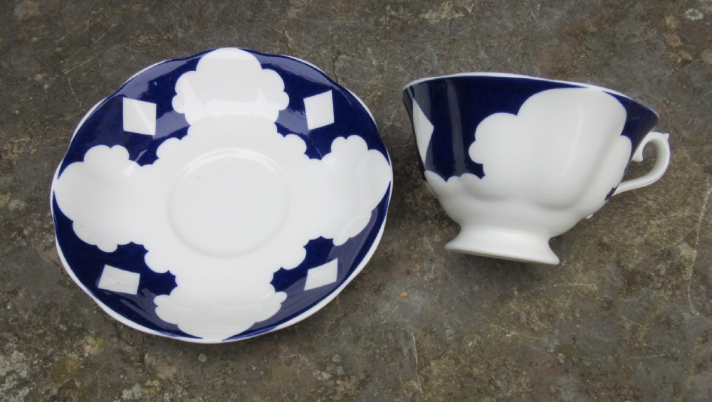 SET OF 8 ENGLISH PORCELAIN CUPS & SAUCERS c1840 View III