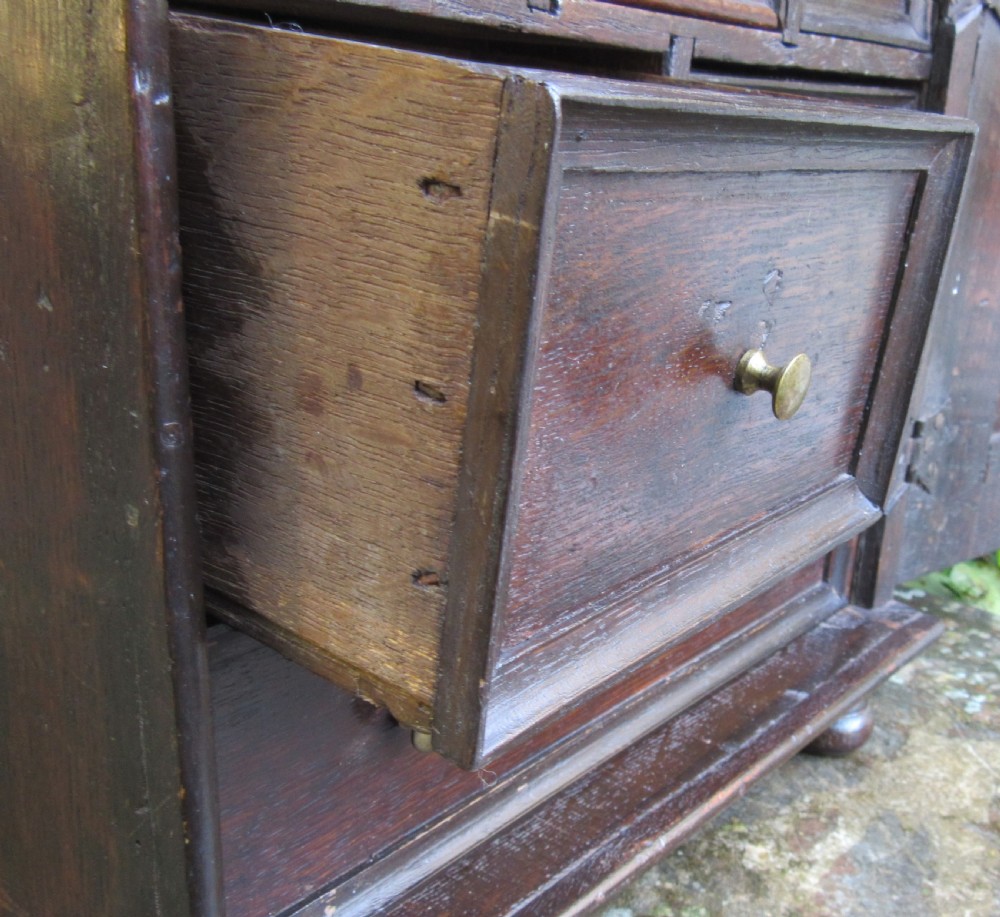 18thc  GEORGIAN OAK SPICE CUPBOARD View III