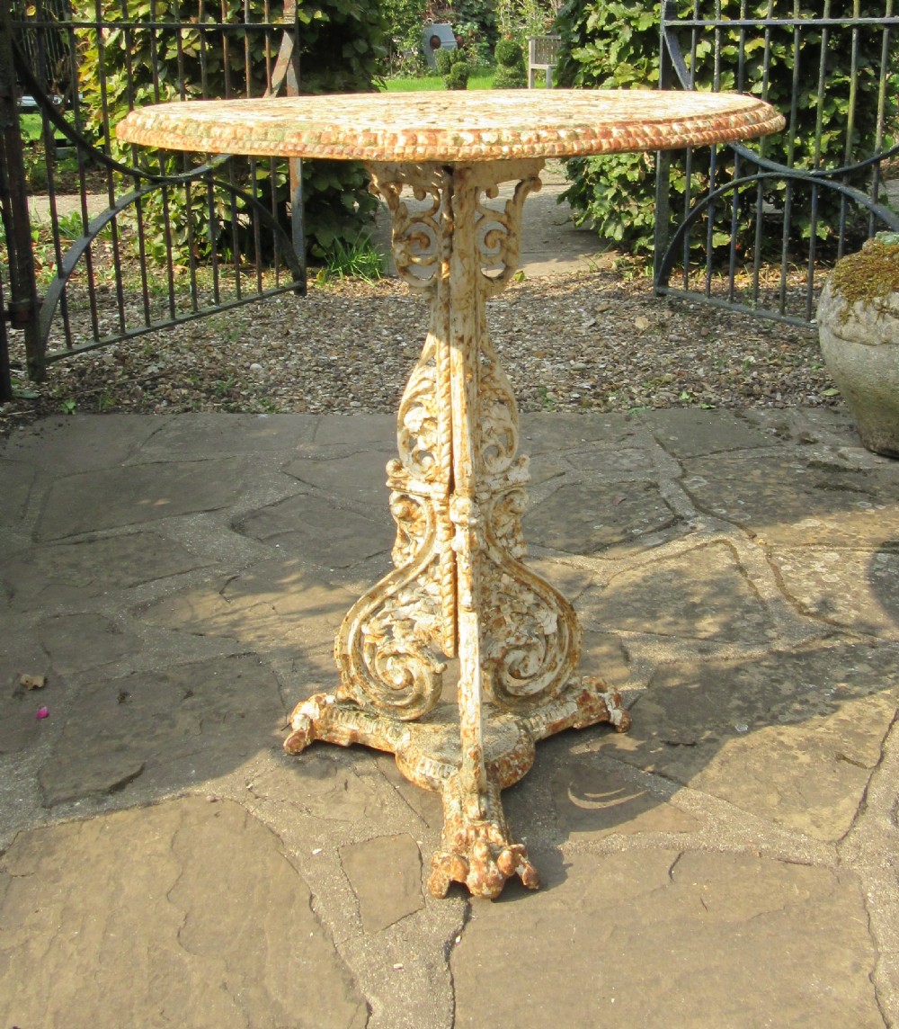 'COALBROOKDALE' CAST IRON GARDEN TABLE c1870 View V