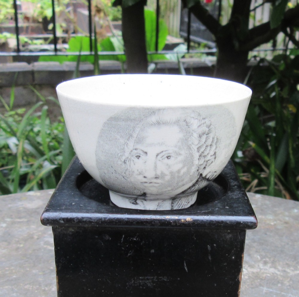GEORGE WASHINGTON & LAFAYETTE TEA BOWL c1820