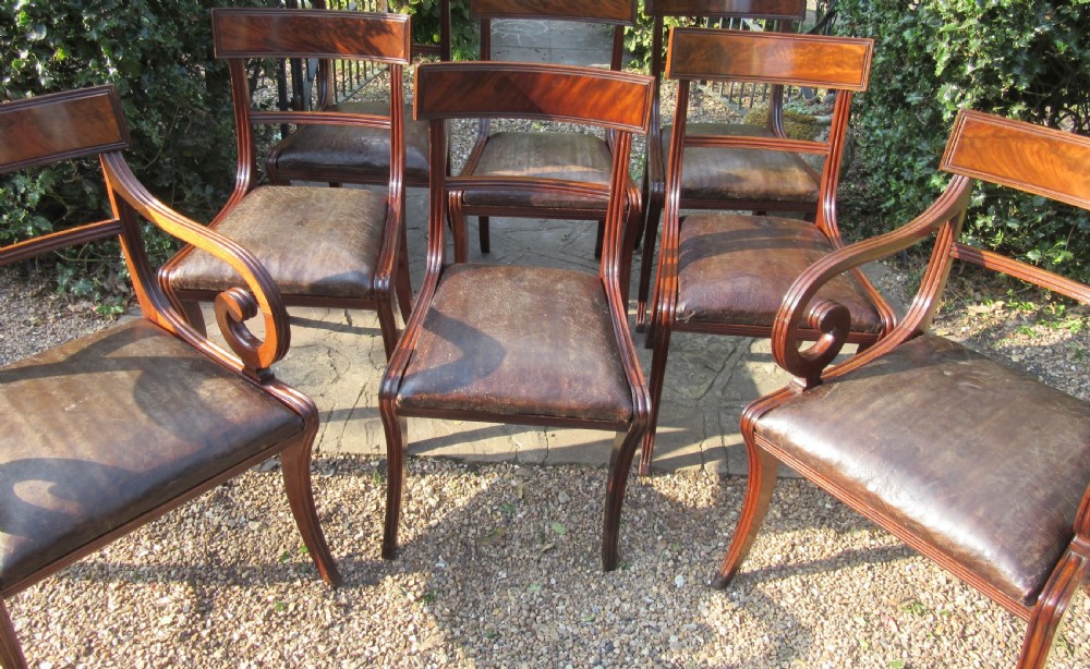 SET OF EIGHT REGENCY MAHOGANY DINING CHAIRS View VI