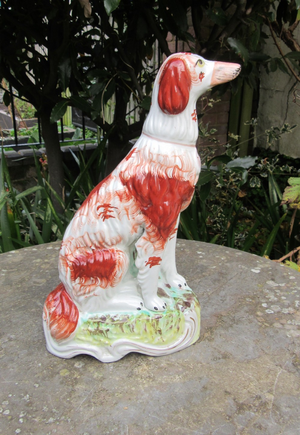 FINE LARGE STAFFORDSHIRE IRISH SETTER c1860