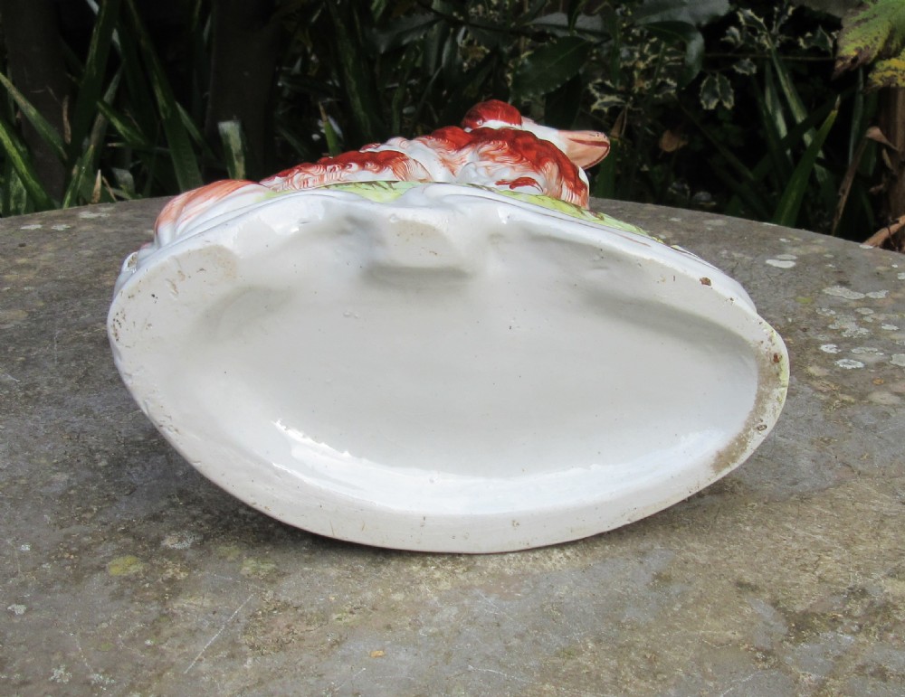 FINE LARGE STAFFORDSHIRE IRISH SETTER c1860 View V