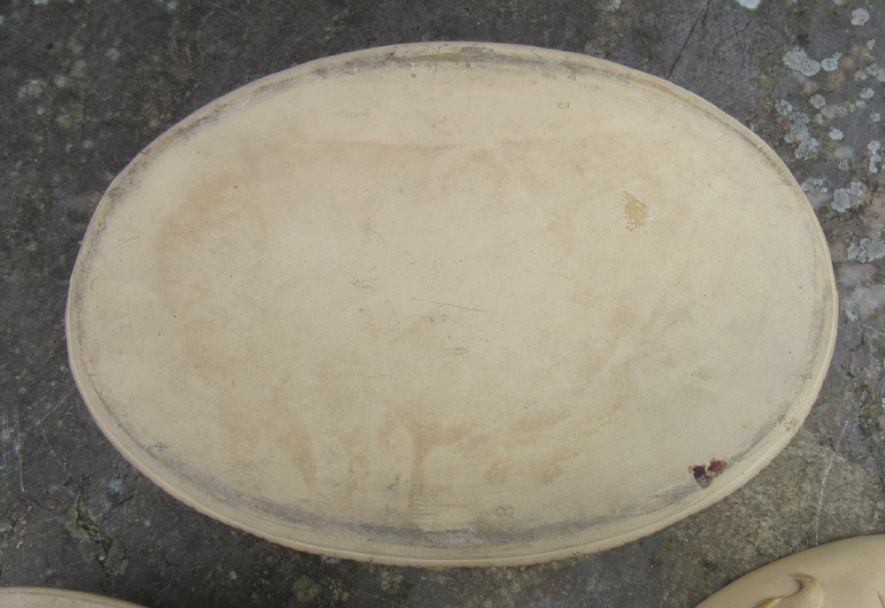 WEDGWOOD BISCUIT WARE GAME PIE DISH & LINER 1867 View VI