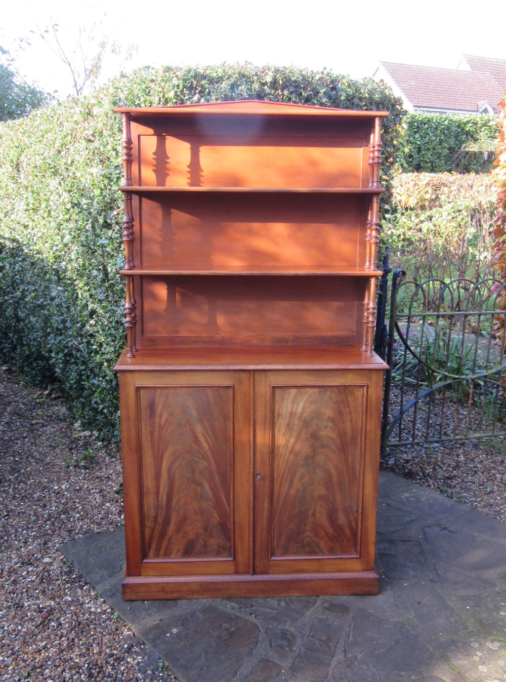 ANTIQUE MAHOGANY NORWICH CHIFFONIER BOOKCASE c1820 View IV