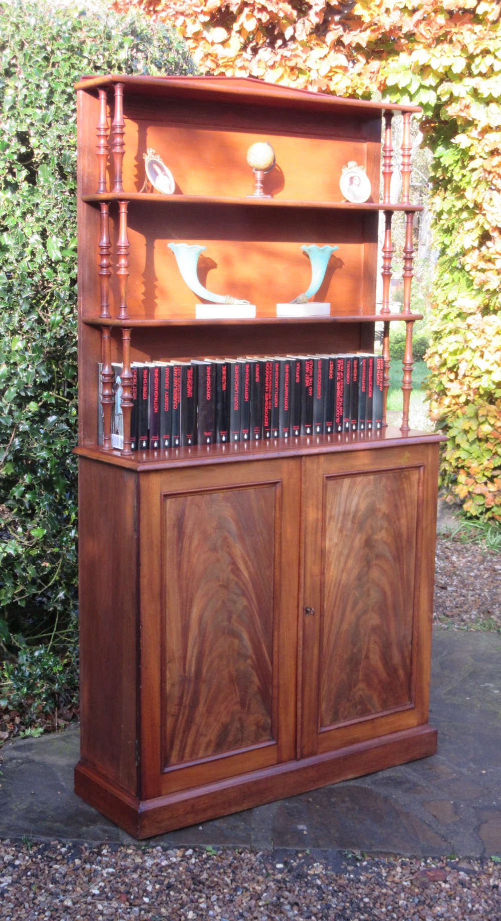 ANTIQUE MAHOGANY NORWICH CHIFFONIER BOOKCASE c1820 View IX
