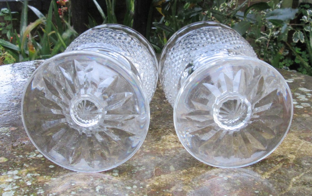 TWO LARGE CUT GLASS RUMMERS c1860 View II
