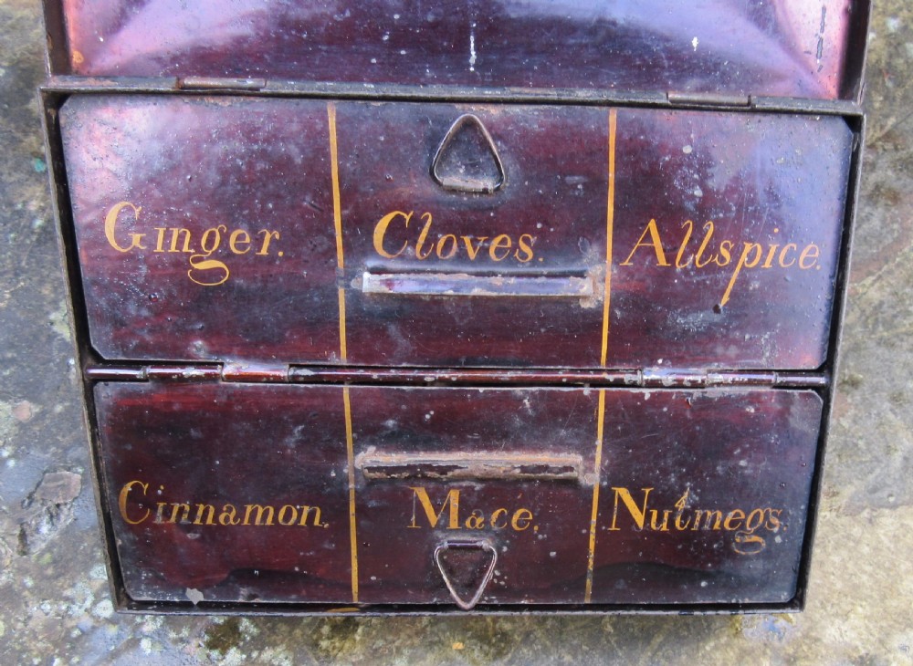 ANTIQUE TOLEWARE SPICE BOX View II