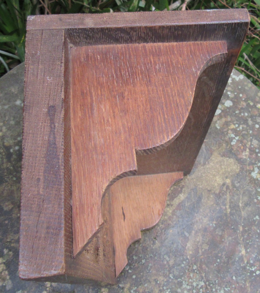 DRY OAK CARVED SCOTTISH WALL SHELF c1880 View III