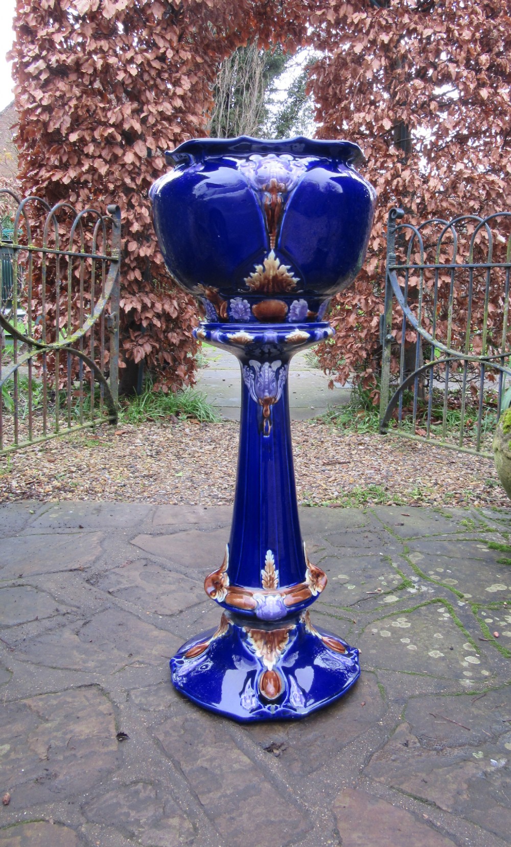ART NOUVEAU JARDINIERE AND STAND c1890