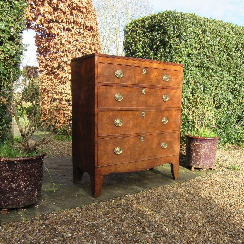 GEORGIAN COUNTRY OAK CHEST OF DRAWERS c1830