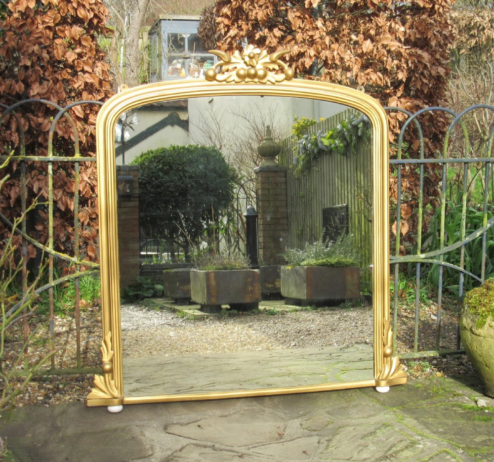 VICTORIAN GILT OVERMANTEL MIRROR c1860 View V