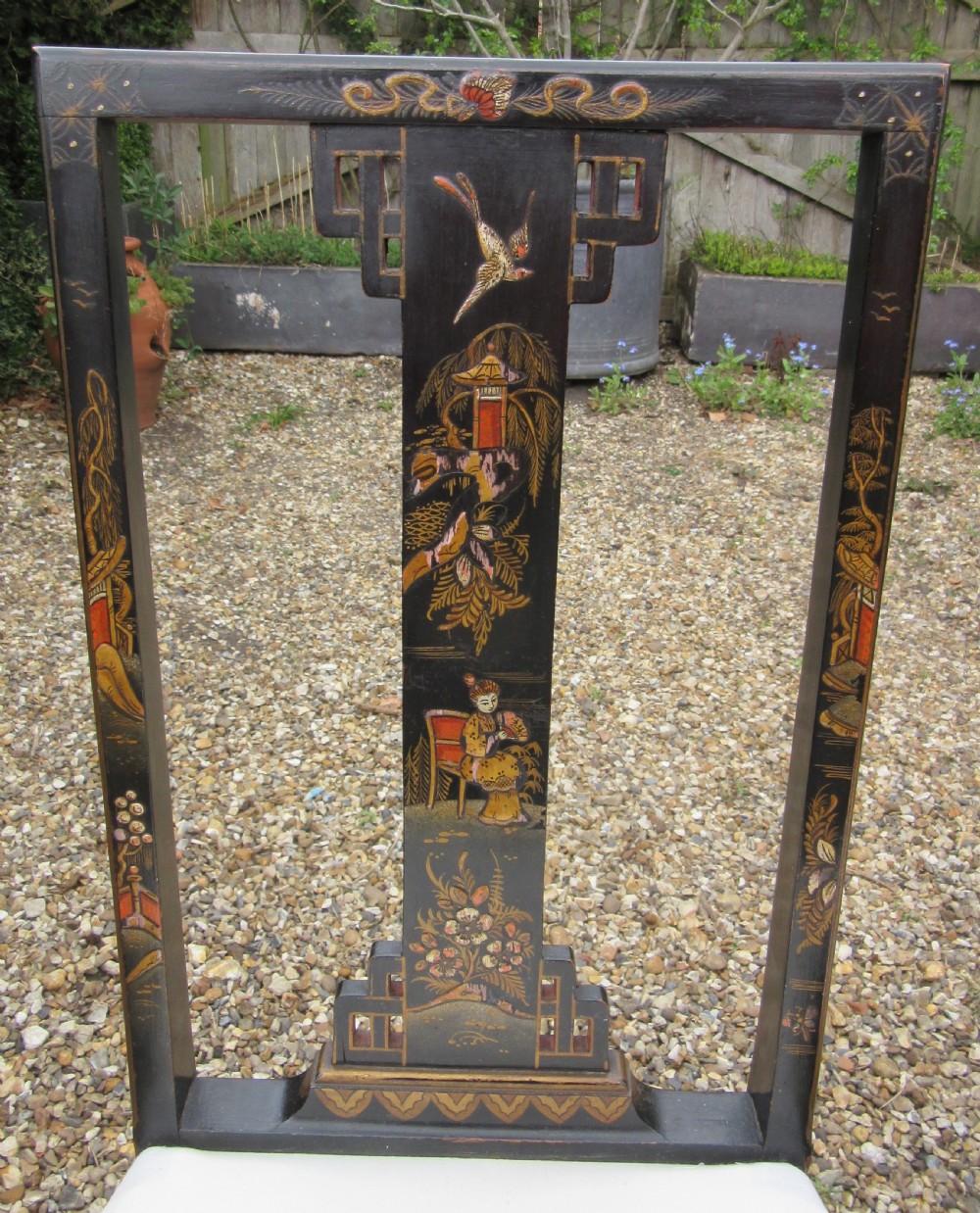 PAIR CHINOISERIE DECORATED SIDE CHAIRS c1910 View IV