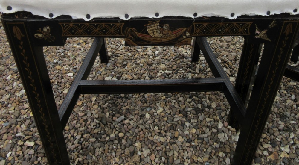 PAIR CHINOISERIE DECORATED SIDE CHAIRS c1910 View VI