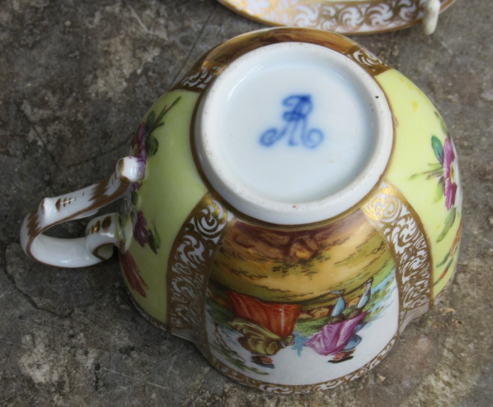 HELENA WOLFSOHN GERMAN PORCELAIN CUP & SAUCER View II