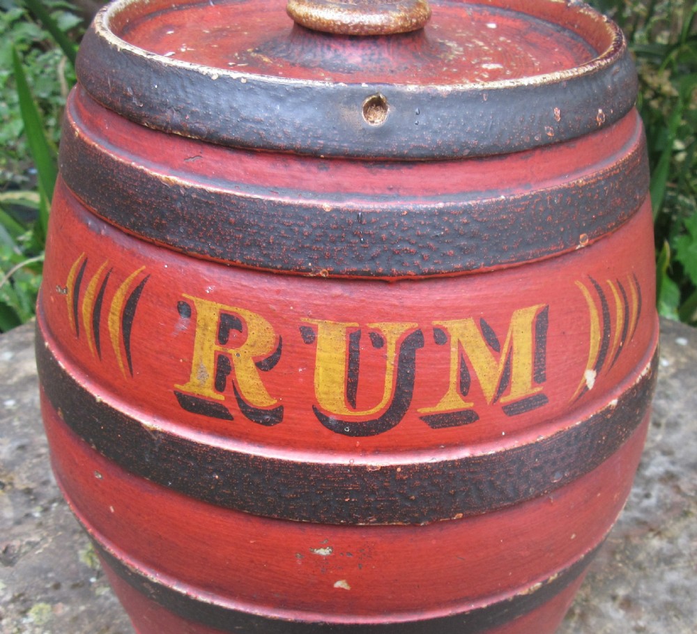 ANTIQUE STONEWARE 'RUM' SPIRIT BARREL c1860 View II