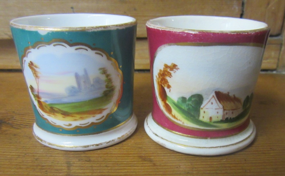 COLLECTION ANTIQUE MINIATURE CUPS & SAUCERS 1840-1930 View VIII