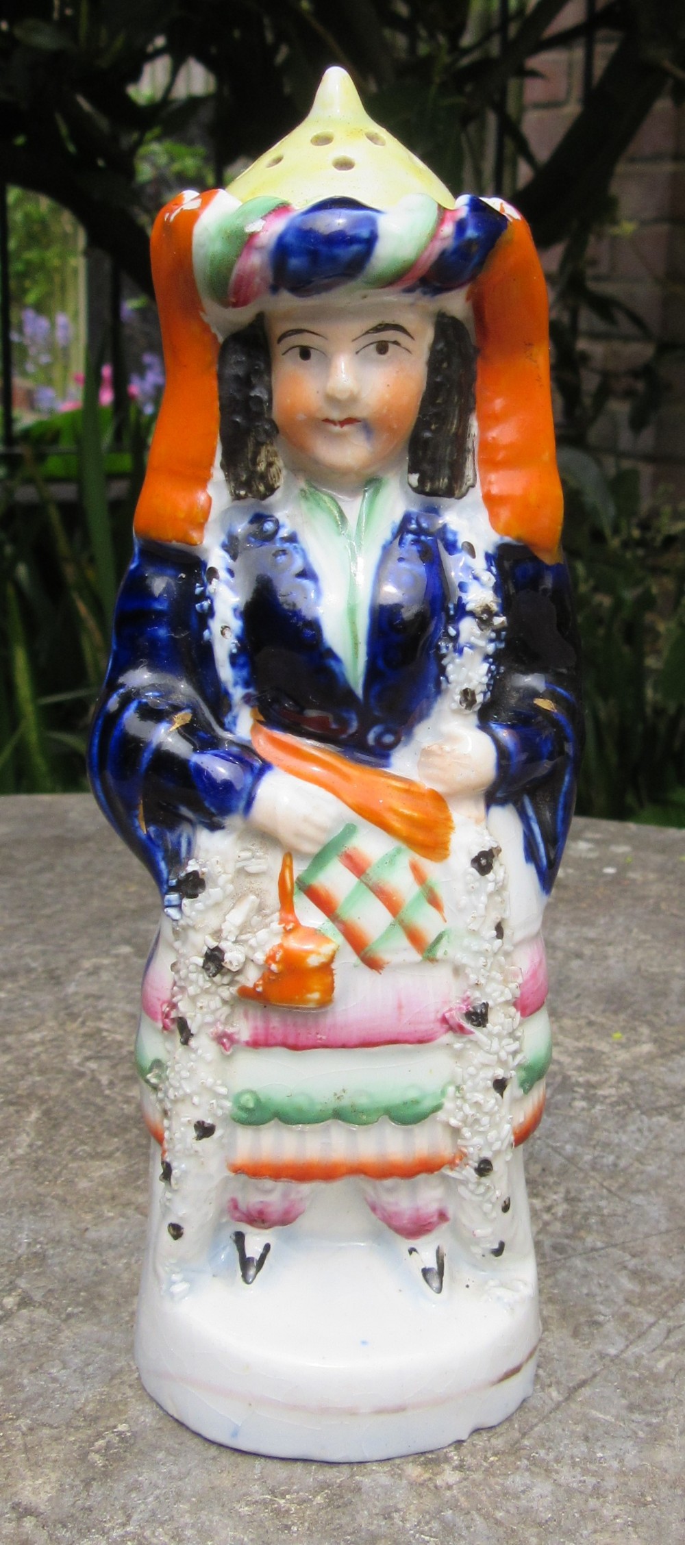 UNUSUAL STAFFORDSHIRE EASTERN PEPPER POT MAN c1860