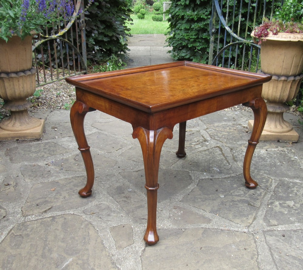 FINE QUEEN ANNE STYLE WALNUT COFFEE TABLE c1910 View X
