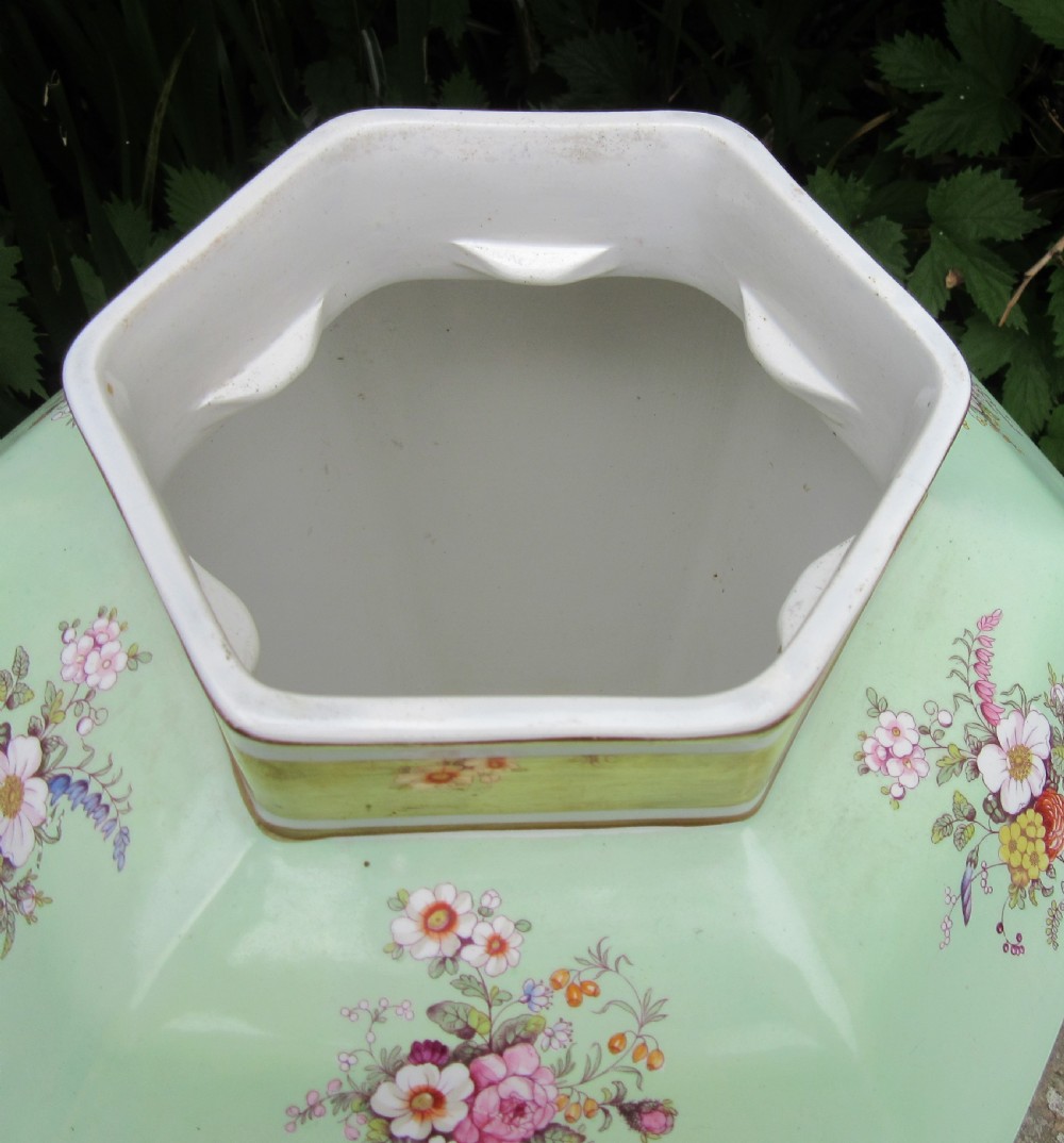 LARGE APPLE GREEN IRONSTONE VASE c1830 View III