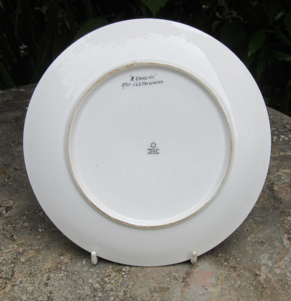 PARAGON PORCELAIN CABINET PLATE F. MICKLEWRIGHT c1910 View IV