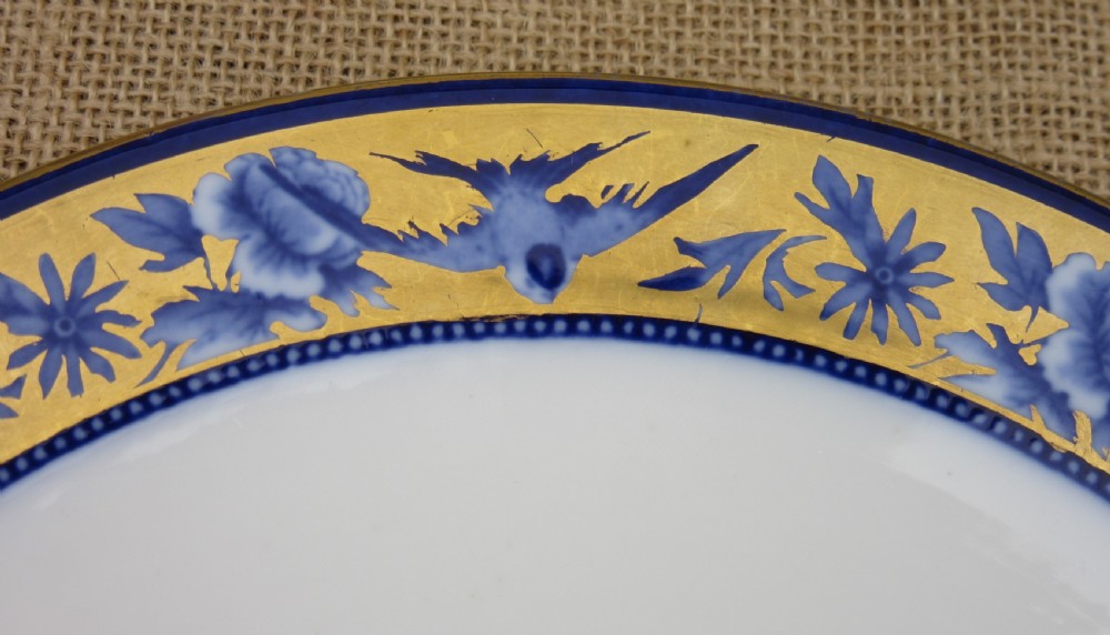 SHELLEY LATE FOLEY 8190 BLUE SWALLOW TEA SET c1910 View VII