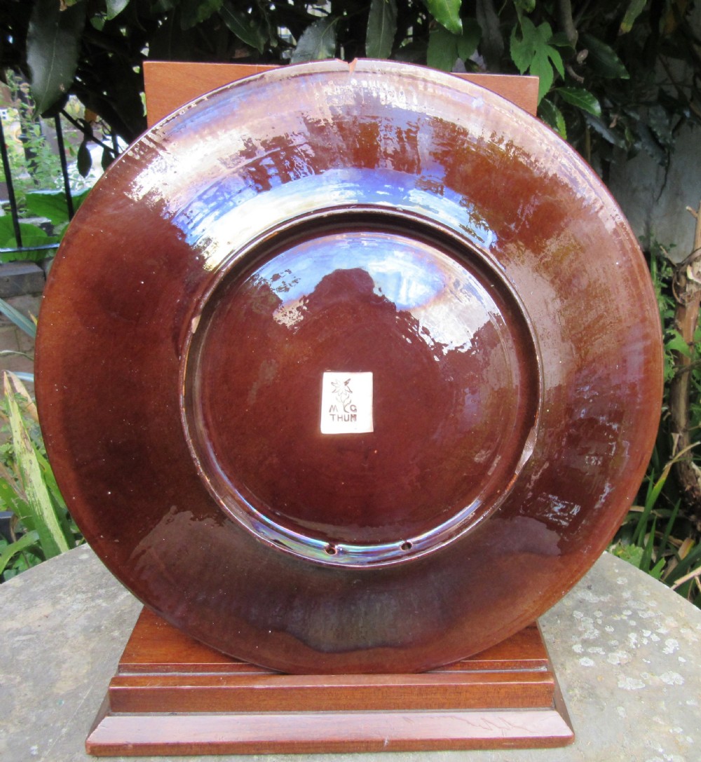 SWISS THOUNE POTTERY SLIP DECORATED CHARGER  View V