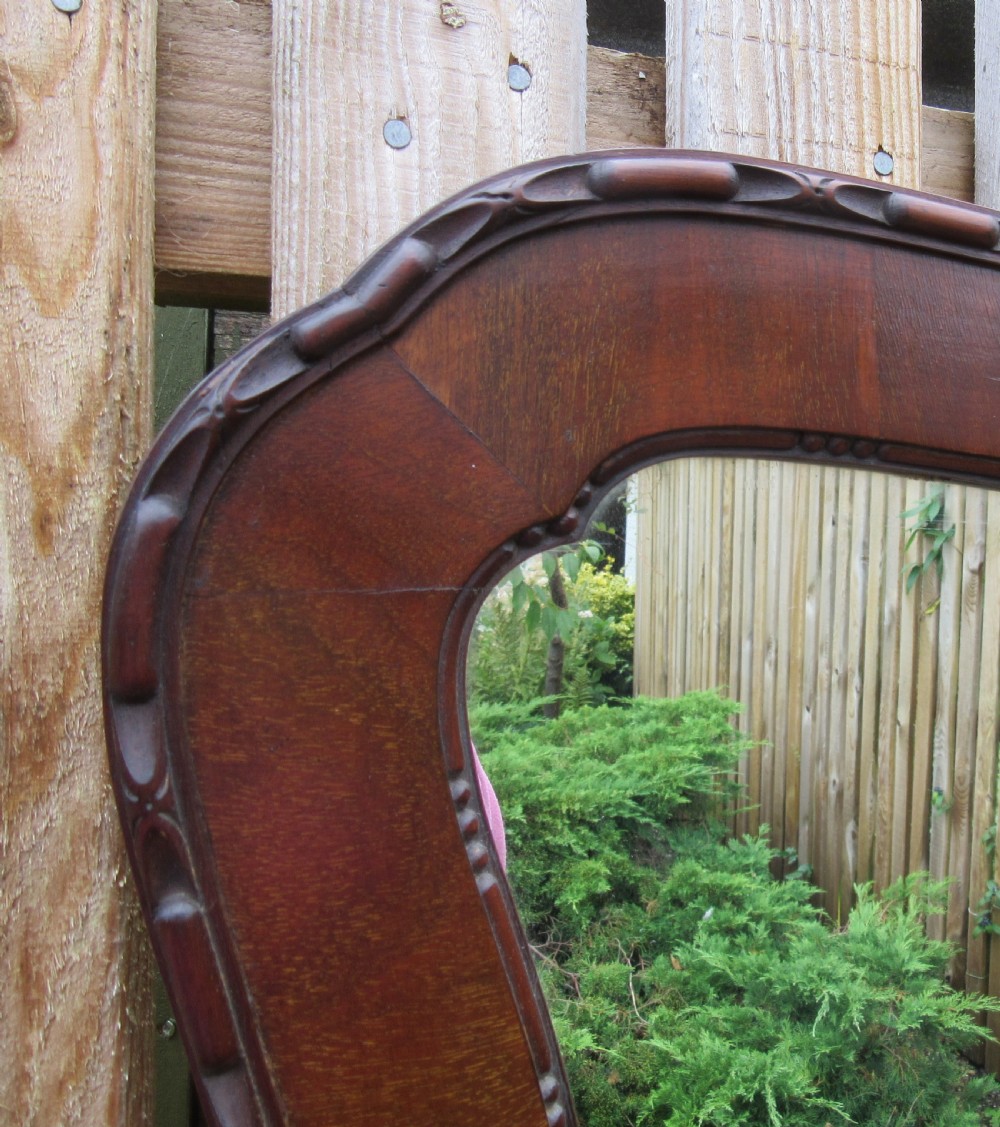 EDWARDIAN MAHOGANY WALL MIRROR c1910 View II