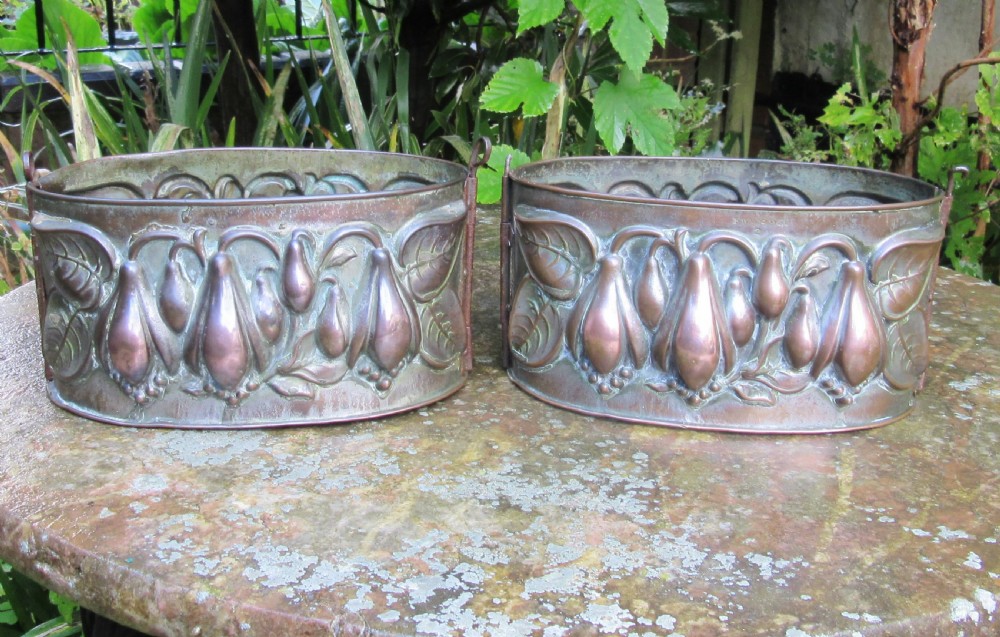 PAIR VICTORIAN COPPER RAISED PIE MOULDS