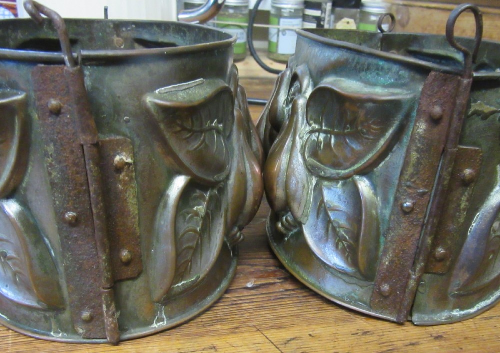 PAIR VICTORIAN COPPER RAISED PIE MOULDS View VIII