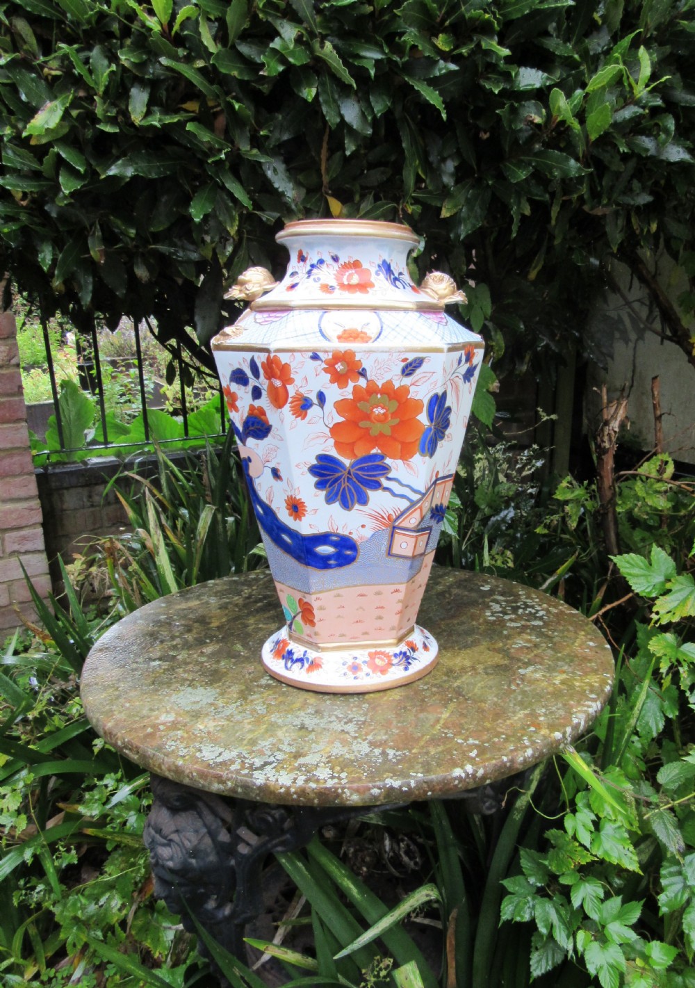 LARGE MASON'S IRONSTONE VASE c1860 View IX