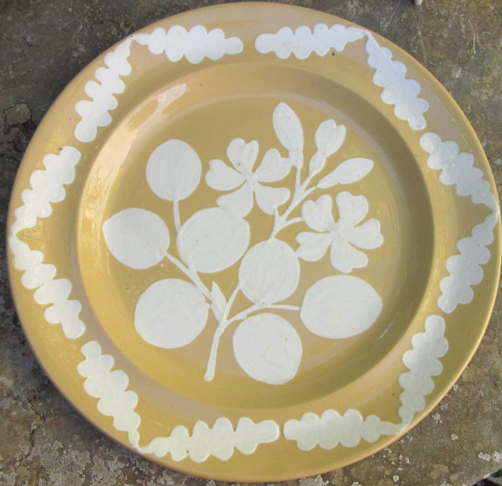 SET 4 GEORGIAN LAKIN DRAB PORCELAIN PLATES c1815 View V