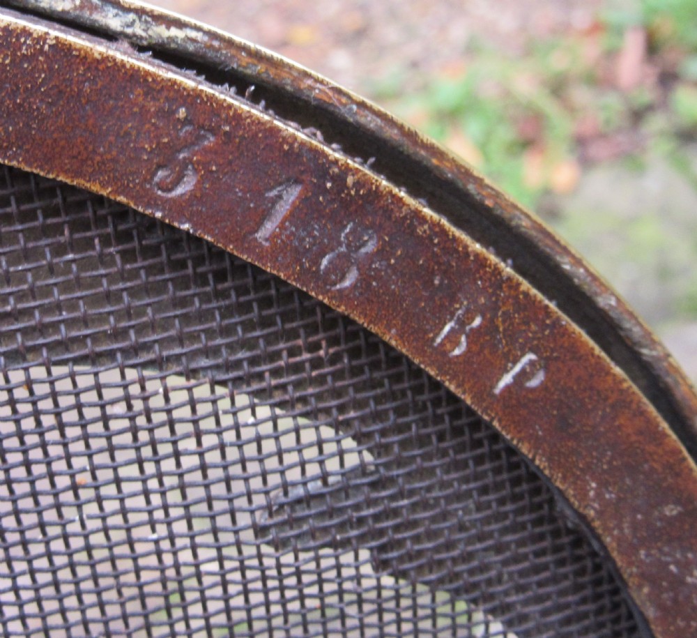 FINE QUALITY BRASS & MESH FIRE SCREEN STAMPED 318 BP View V