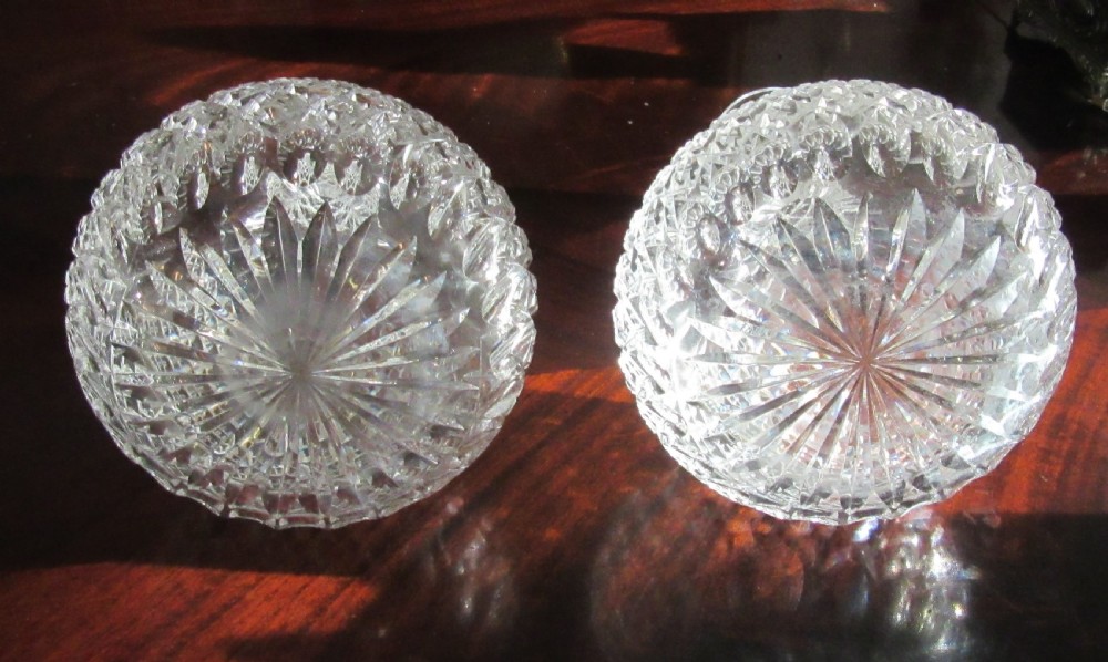 PAIR VICTORIAN CUT GLASS DECANTERS c1870 View III