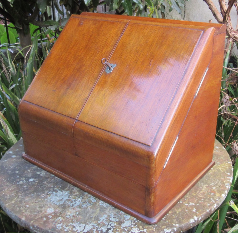 OAK PERPETUAL CALENDAR STATIONERY BOX DATED 1895 View VII