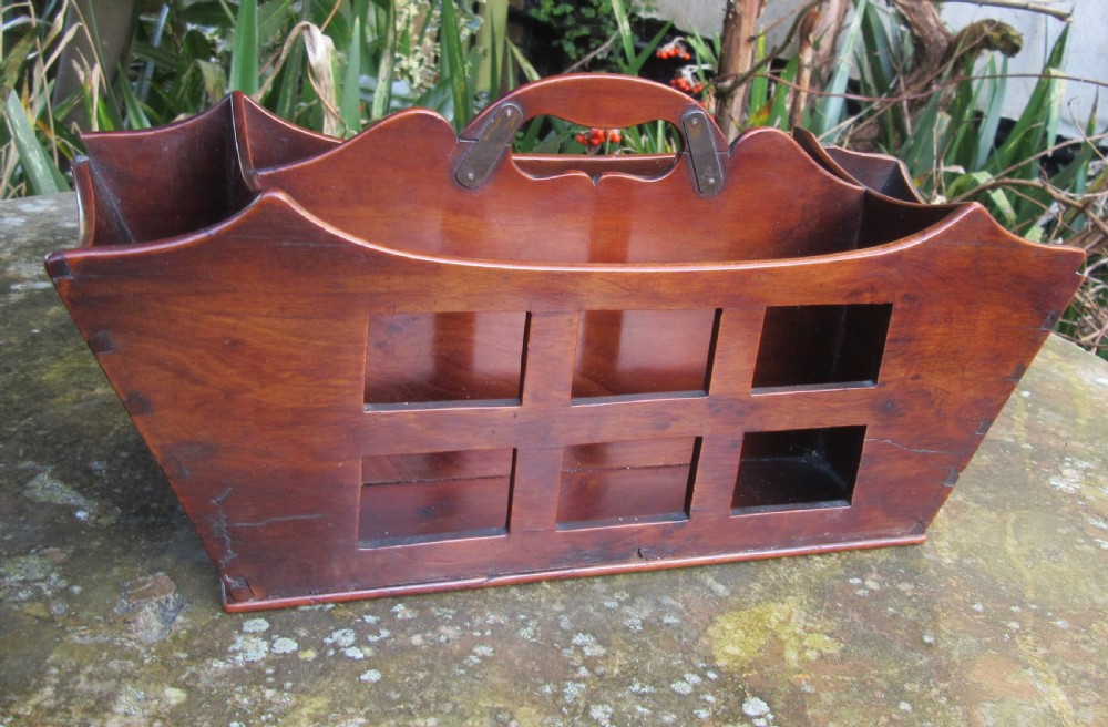 GEORGIAN YEW TREE LETTER BASKET c1820 View VI