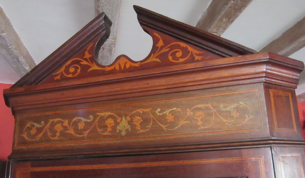 ESWARDIAN INLAID MAHOGANY CORNER CUPBOARD c1910 View II