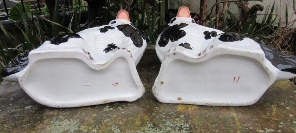 GRAND PAIR STAFFORDSHIRE DOGS No 1 SIZE c1880 View II
