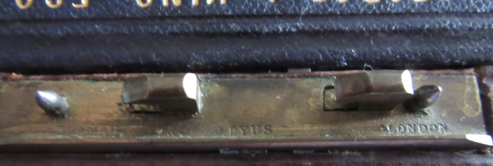 FINE LEATHER WRITING BOX DATED 1869 View XII