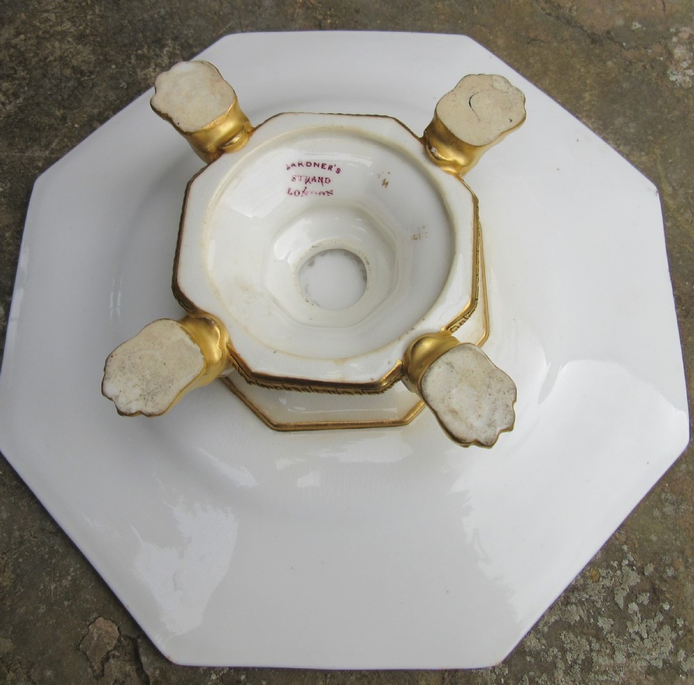 ARMOURERS & BRASIERS COMPANY PORCELAIN COMPORT c1880 View V