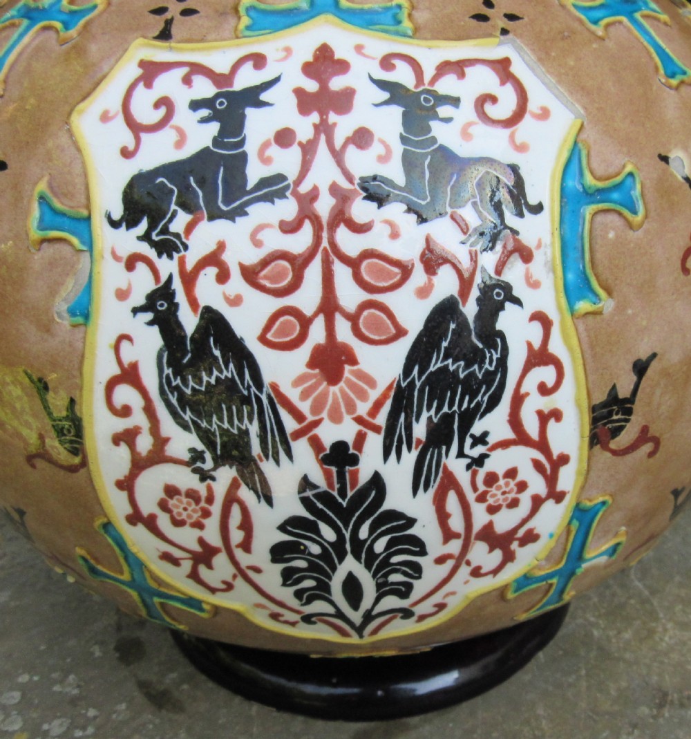 LARGE JULES VIEILLARD ENAMELLED VASE c1880 View V