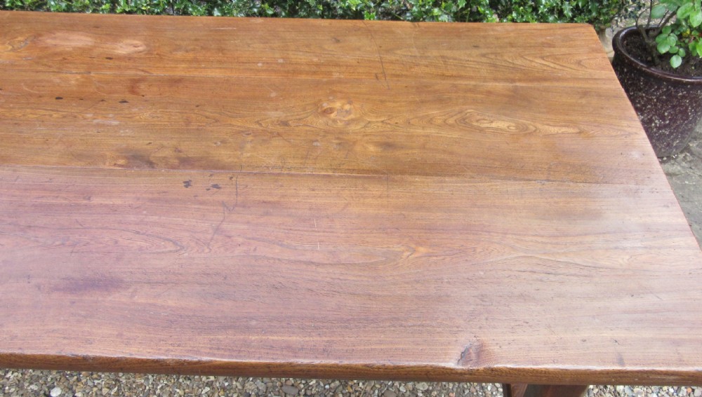 9 FOOT LONG ELM FARMHOUSE TABLE View XII