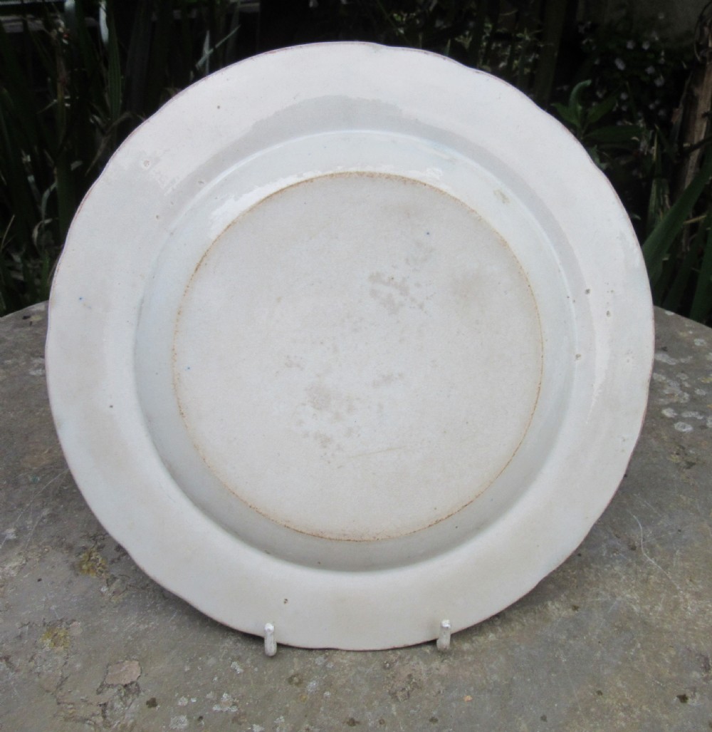 ENGLISH BLUE & WHITE SHIPPING SERIES PLATE c1810 View II