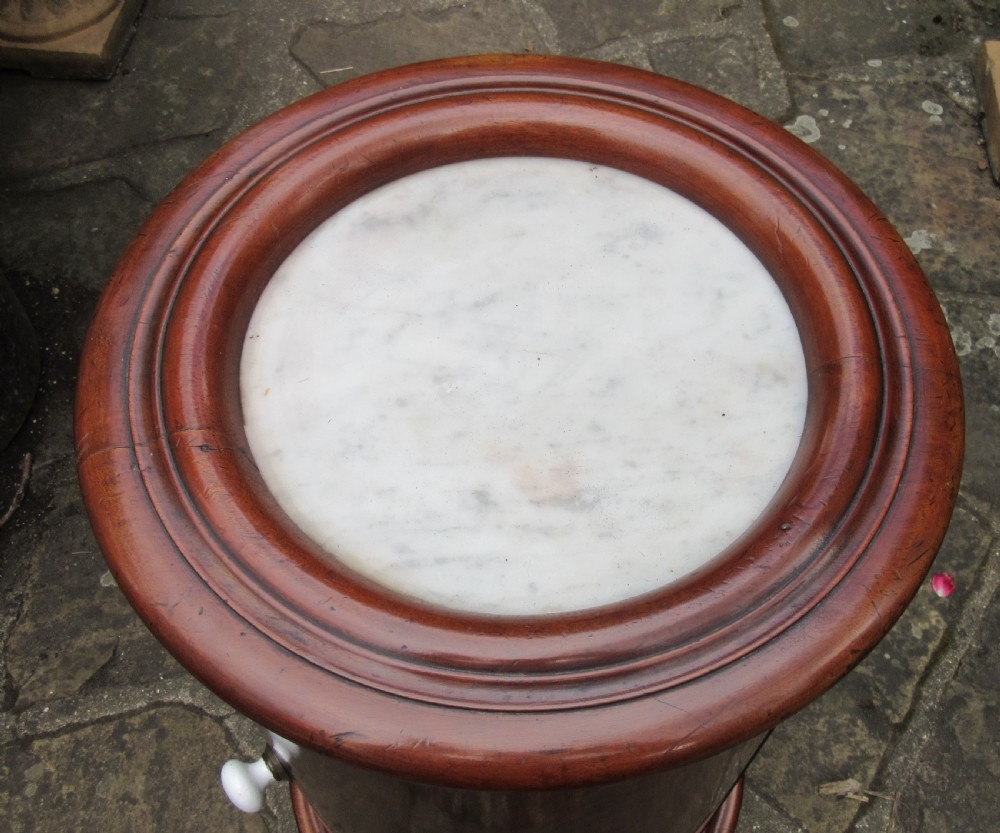 FINE VICTORIAN MAHOGANY CIRCULAR POT CUPBOARD c1860 View II