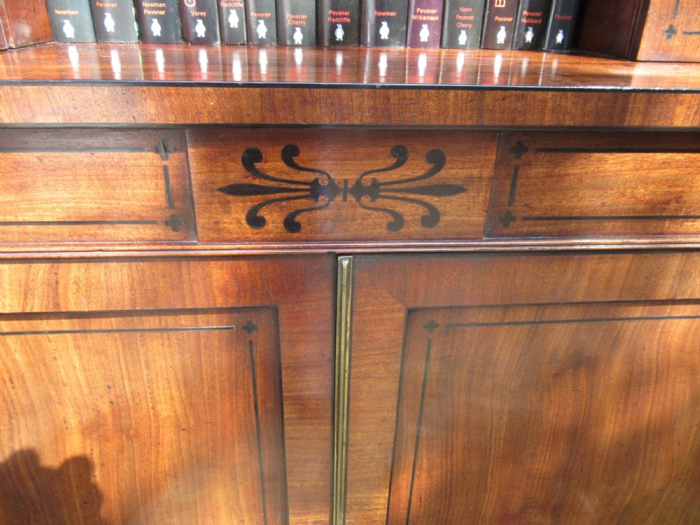 REGENCY INLAID MAHOGANY BOOKCASE c1820 View III