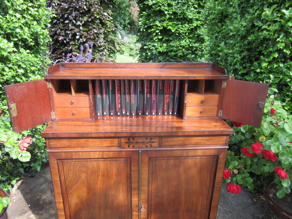 REGENCY INLAID MAHOGANY BOOKCASE c1820 View V