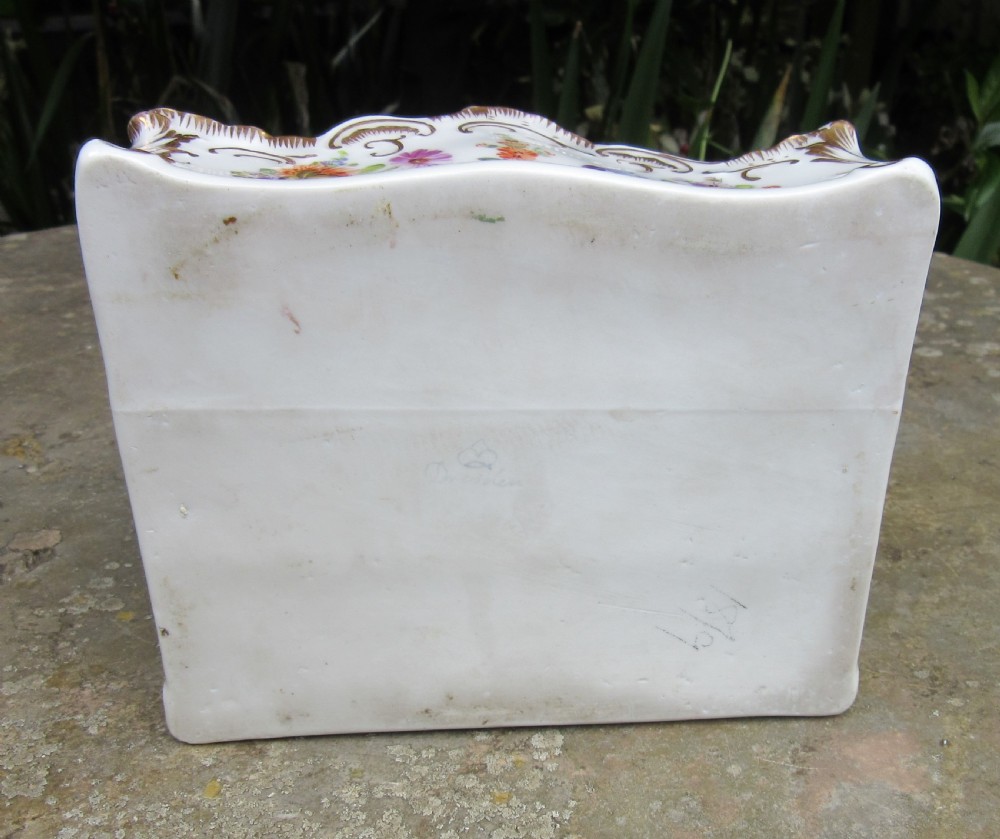 DRESDEN PORCELAIN STATIONERY RACK c1910 View V